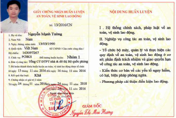 Chứng chỉ an toàn lao động là gì?